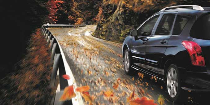 Autumn weather means there is a high risk of accidents when driving