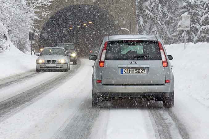 The winter weather means snow and slippery roads